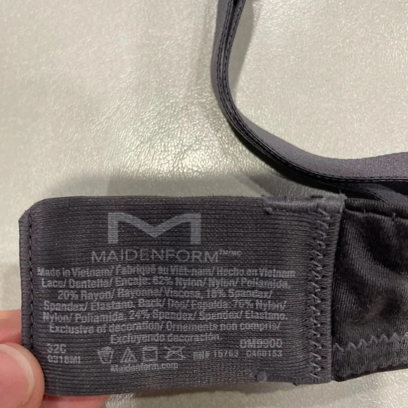 Maidenform Love The Lift Lace Cup Demi Plunge Underwire Push Up Bra-Dm9900 32C - Picture 4 of 4